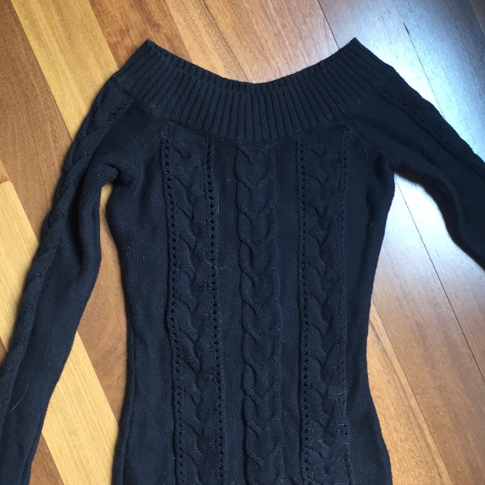 Black knit sweater